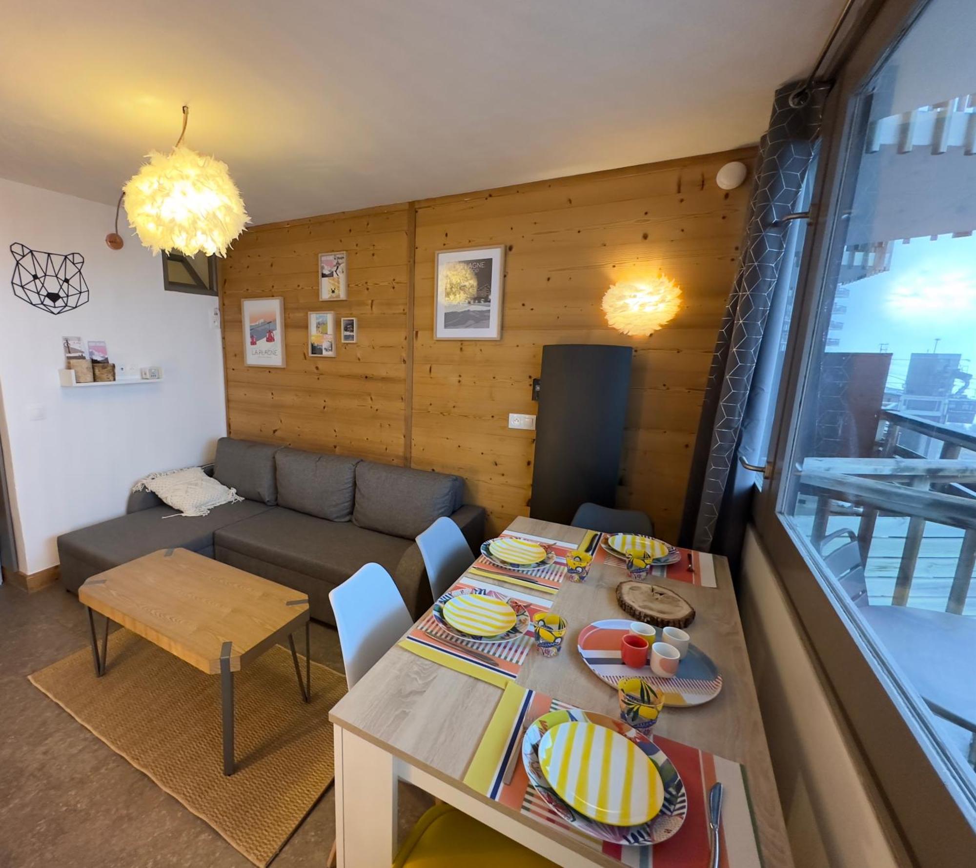 Paquebot Des Neiges - Appartement 4 Personnes - Vue Mont Blanc La Plagne Dış mekan fotoğraf