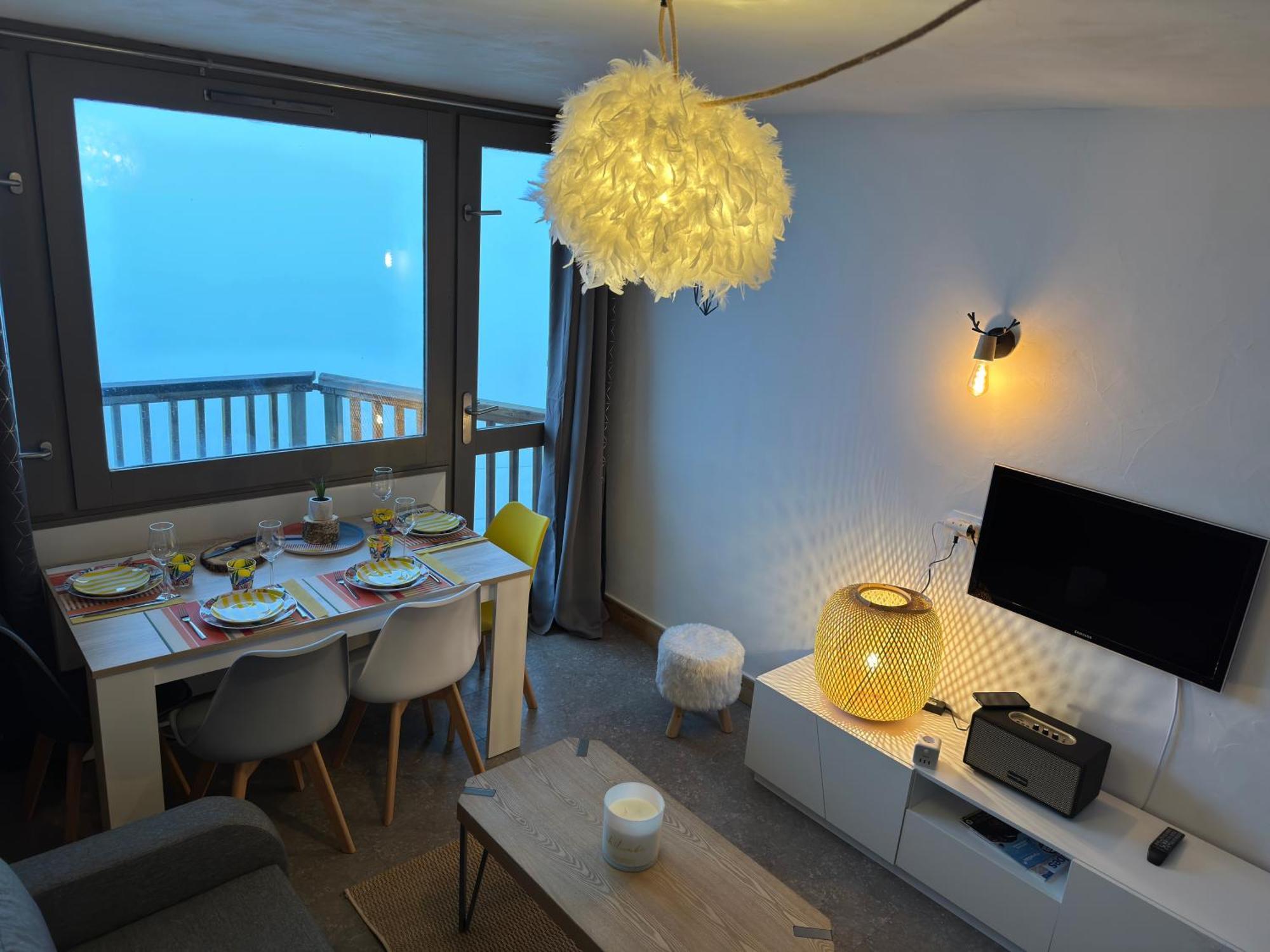 Paquebot Des Neiges - Appartement 4 Personnes - Vue Mont Blanc La Plagne Dış mekan fotoğraf